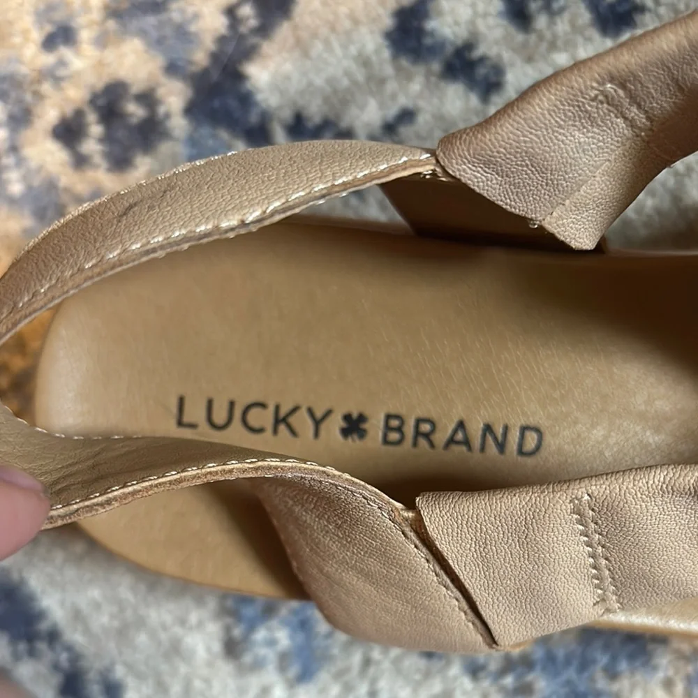 Lucky Brand Cream Platform Moccasin Slip-Ons